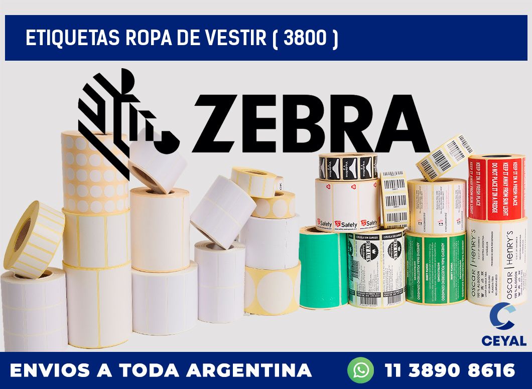 ETIQUETAS ROPA DE VESTIR ( 3800 )