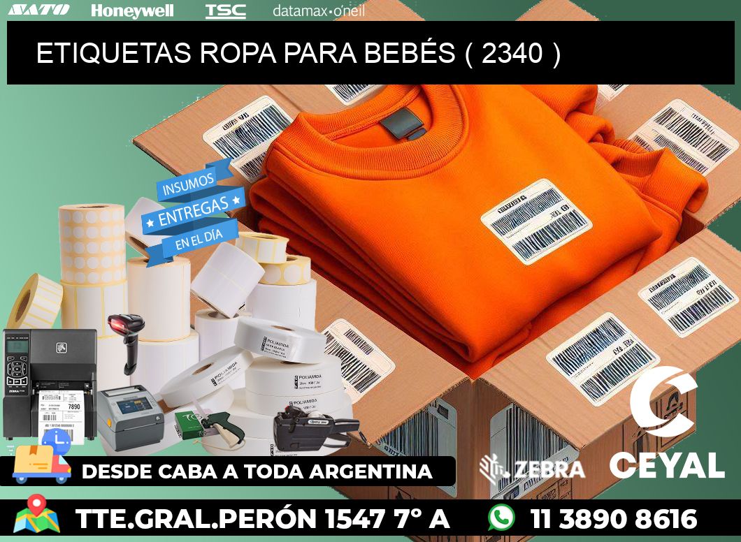 ETIQUETAS ROPA PARA BEBÉS ( 2340 )