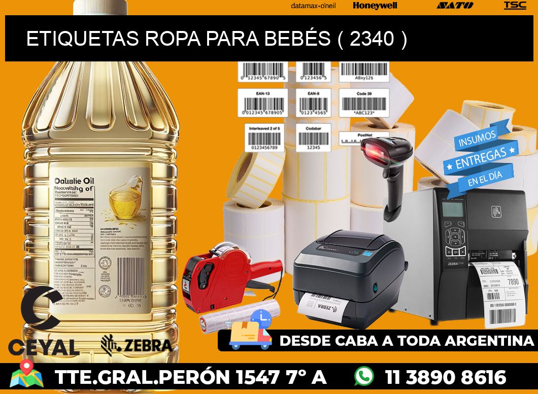 ETIQUETAS ROPA PARA BEBÉS ( 2340 )