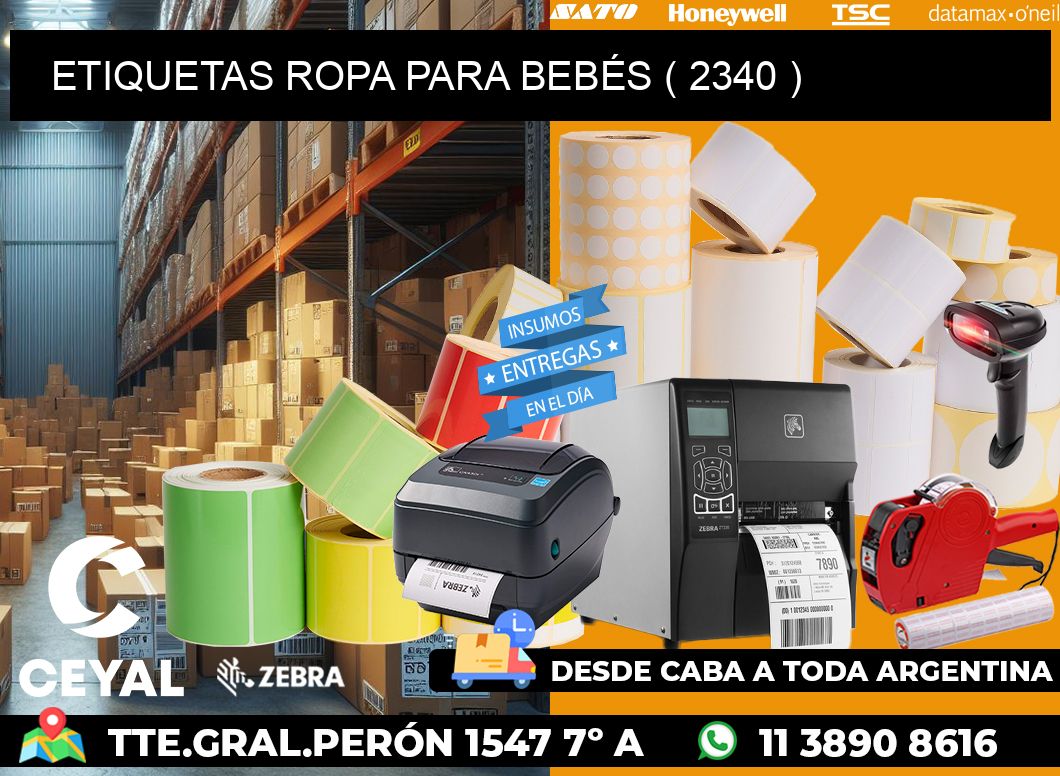 ETIQUETAS ROPA PARA BEBÉS ( 2340 )