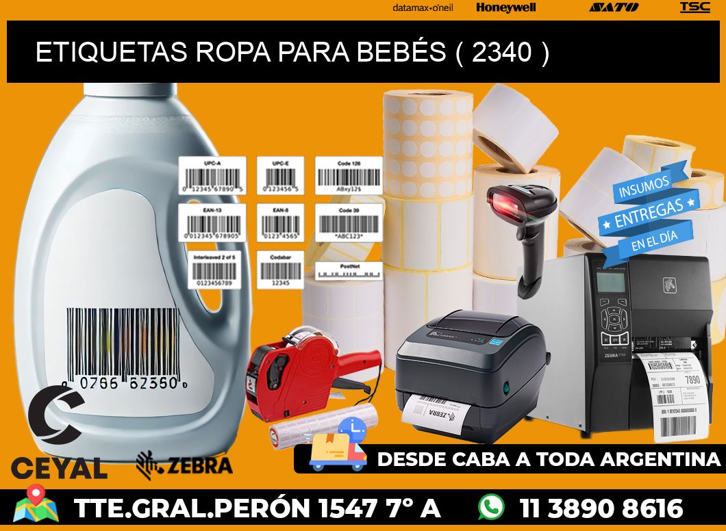 ETIQUETAS ROPA PARA BEBÉS ( 2340 )