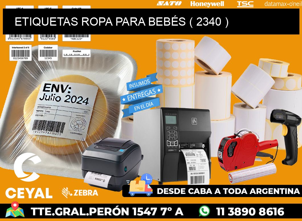 ETIQUETAS ROPA PARA BEBÉS ( 2340 )