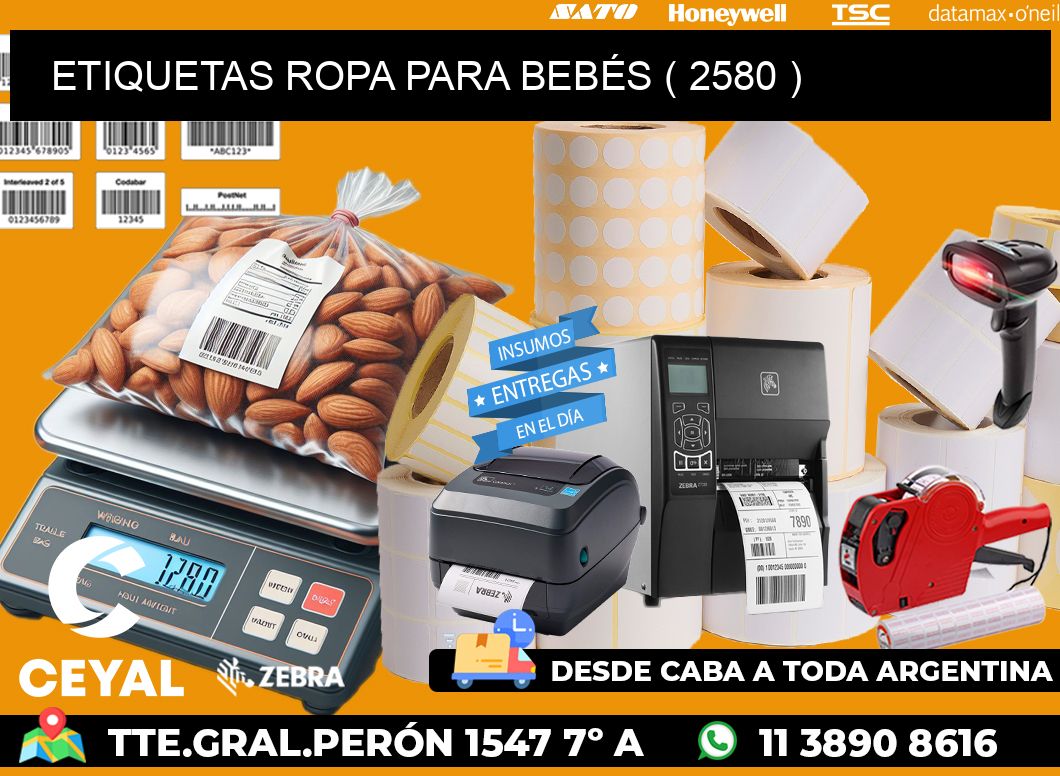 ETIQUETAS ROPA PARA BEBÉS ( 2580 )