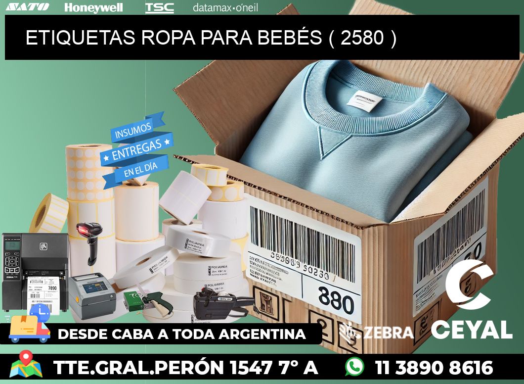 ETIQUETAS ROPA PARA BEBÉS ( 2580 )