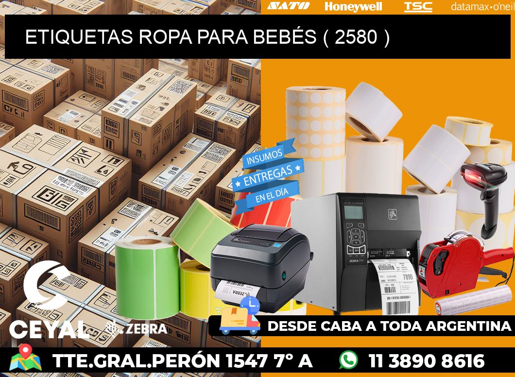 ETIQUETAS ROPA PARA BEBÉS ( 2580 )