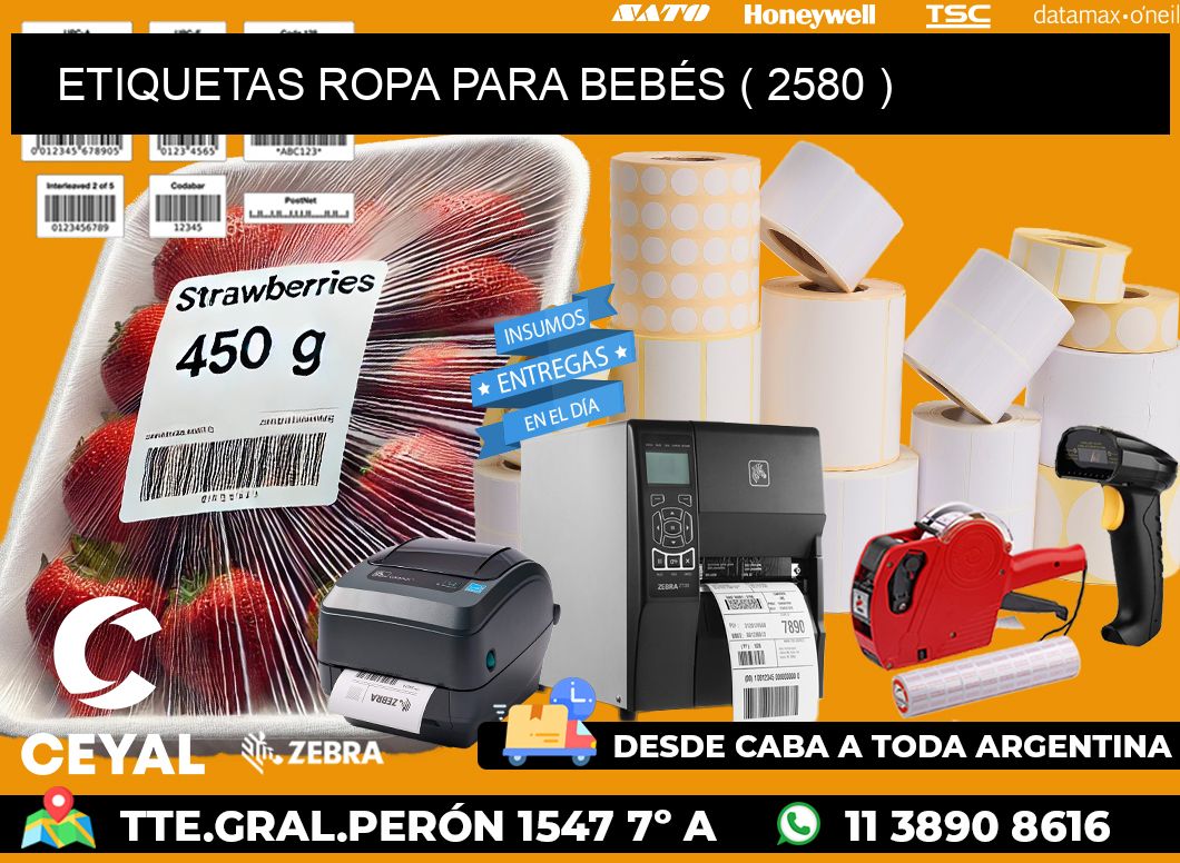 ETIQUETAS ROPA PARA BEBÉS ( 2580 )