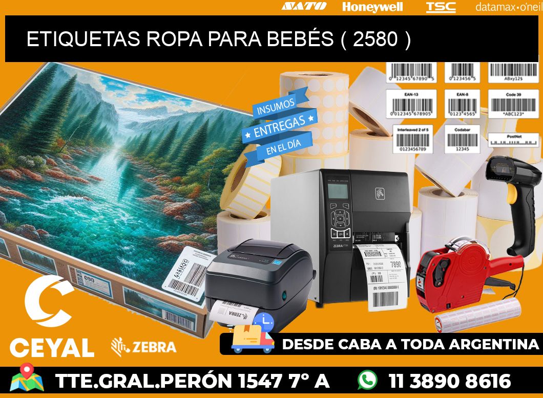 ETIQUETAS ROPA PARA BEBÉS ( 2580 )