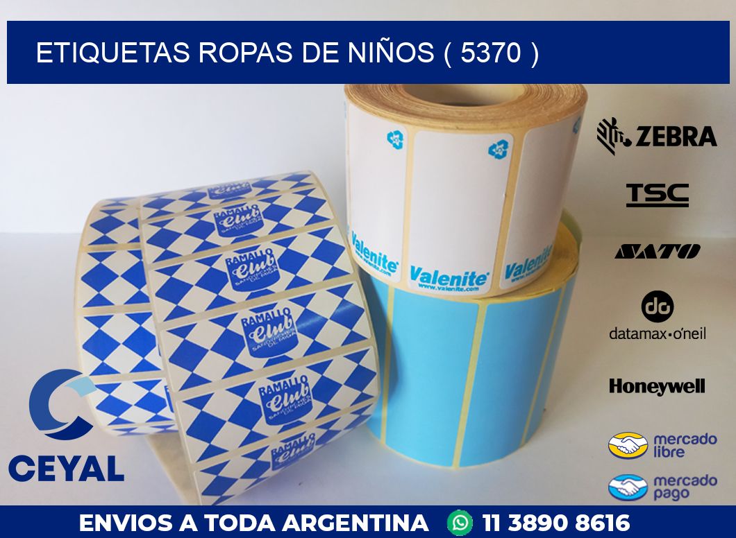 ETIQUETAS ROPAS DE NIÑOS ( 5370 )