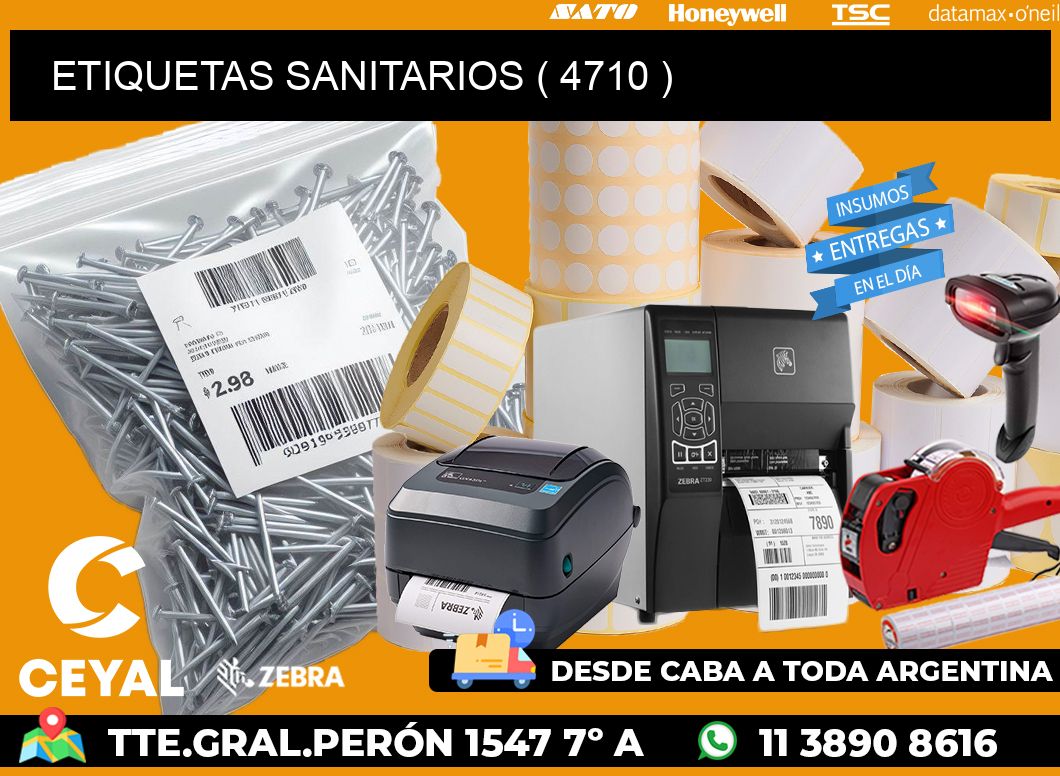 ETIQUETAS SANITARIOS ( 4710 )