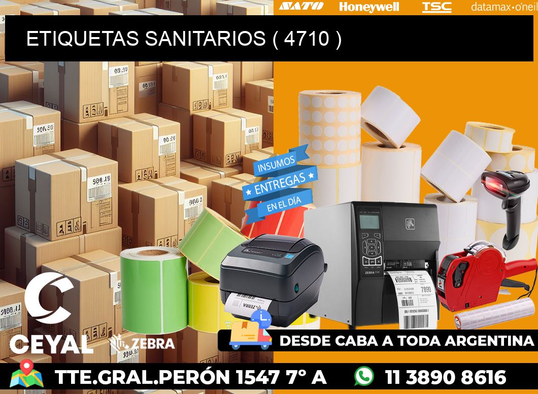 ETIQUETAS SANITARIOS ( 4710 )
