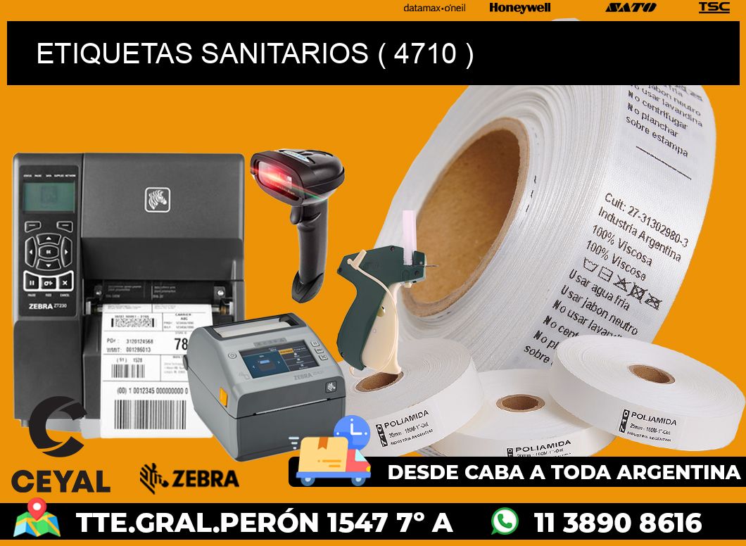 ETIQUETAS SANITARIOS ( 4710 )