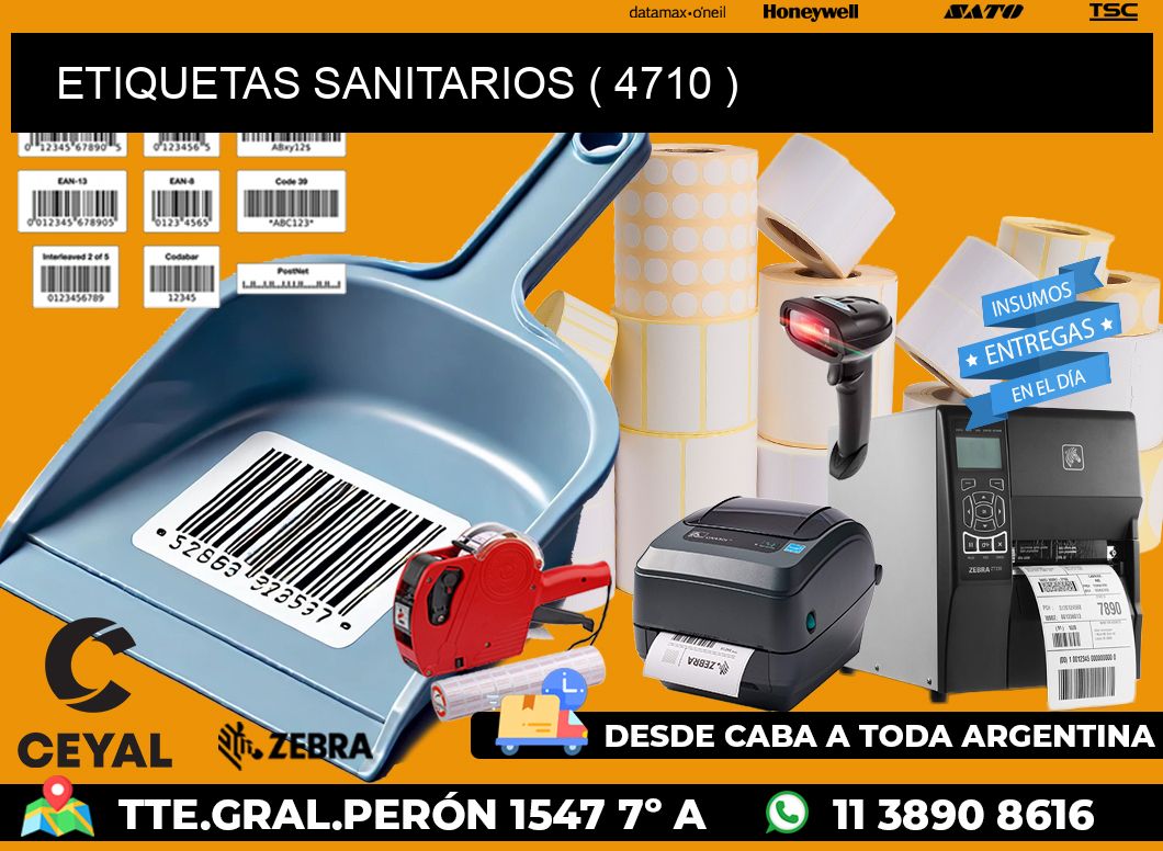 ETIQUETAS SANITARIOS ( 4710 )