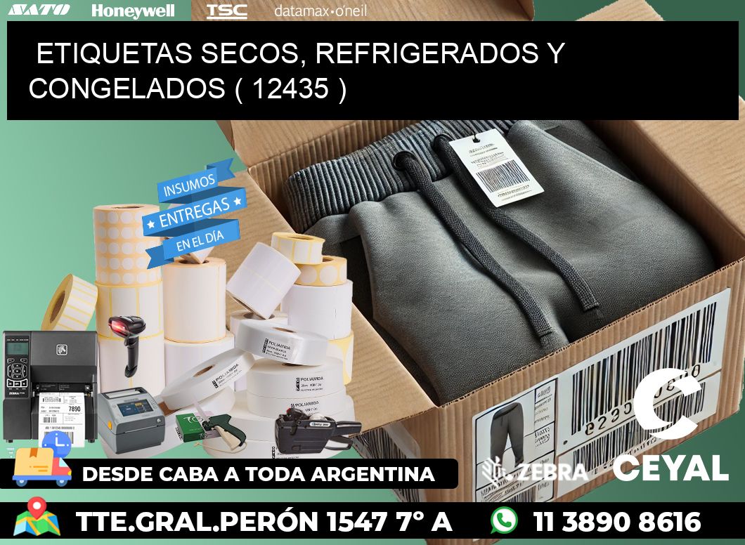 ETIQUETAS SECOS, REFRIGERADOS Y CONGELADOS ( 12435 )