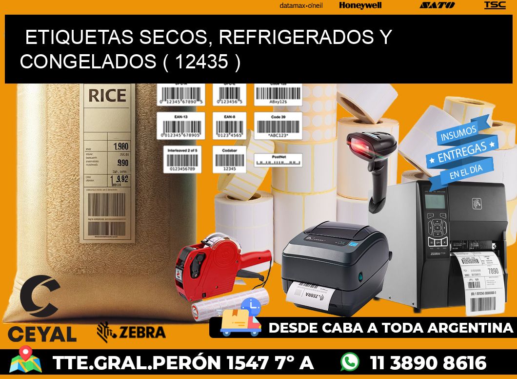 ETIQUETAS SECOS, REFRIGERADOS Y CONGELADOS ( 12435 )