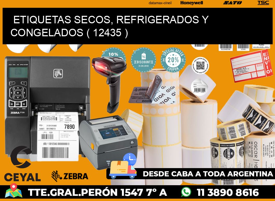 ETIQUETAS SECOS, REFRIGERADOS Y CONGELADOS ( 12435 )