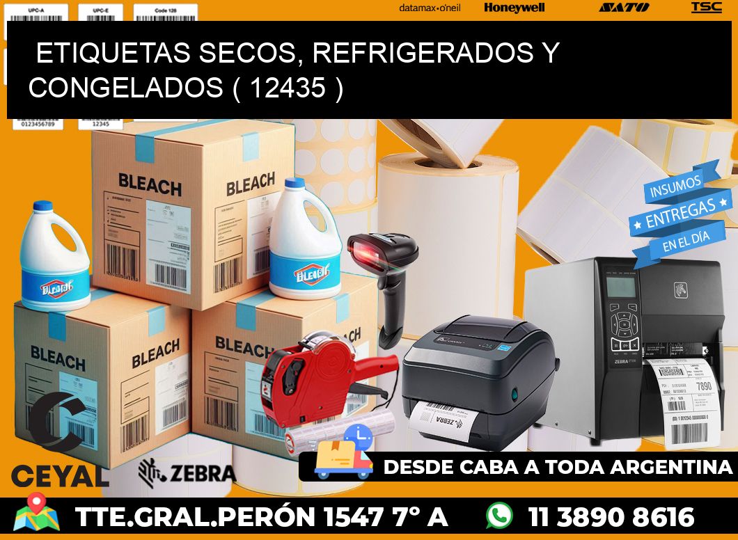 ETIQUETAS SECOS, REFRIGERADOS Y CONGELADOS ( 12435 )