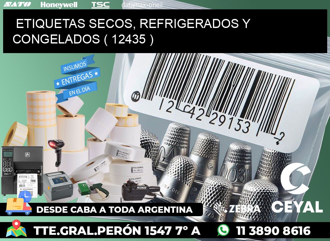 ETIQUETAS SECOS, REFRIGERADOS Y CONGELADOS ( 12435 )