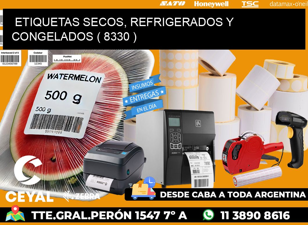 ETIQUETAS SECOS, REFRIGERADOS Y CONGELADOS ( 8330 )