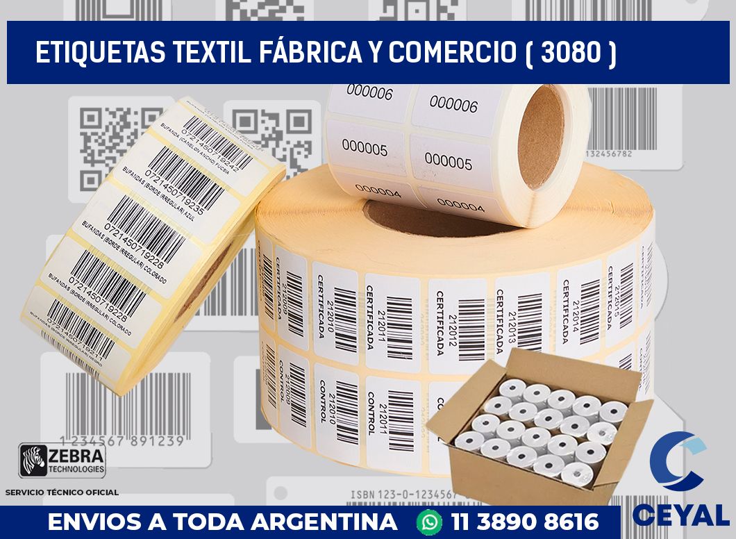 ETIQUETAS TEXTIL FÁBRICA Y COMERCIO ( 3080 )