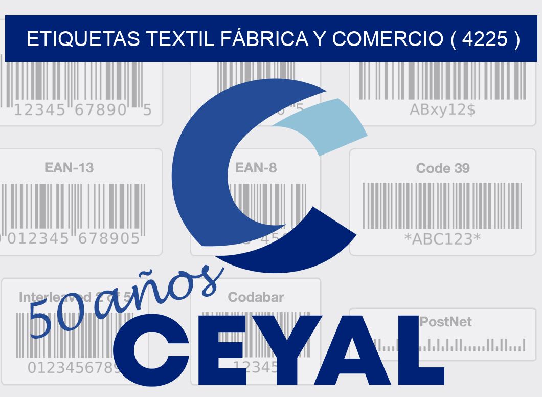 ETIQUETAS TEXTIL FÁBRICA Y COMERCIO ( 4225 )