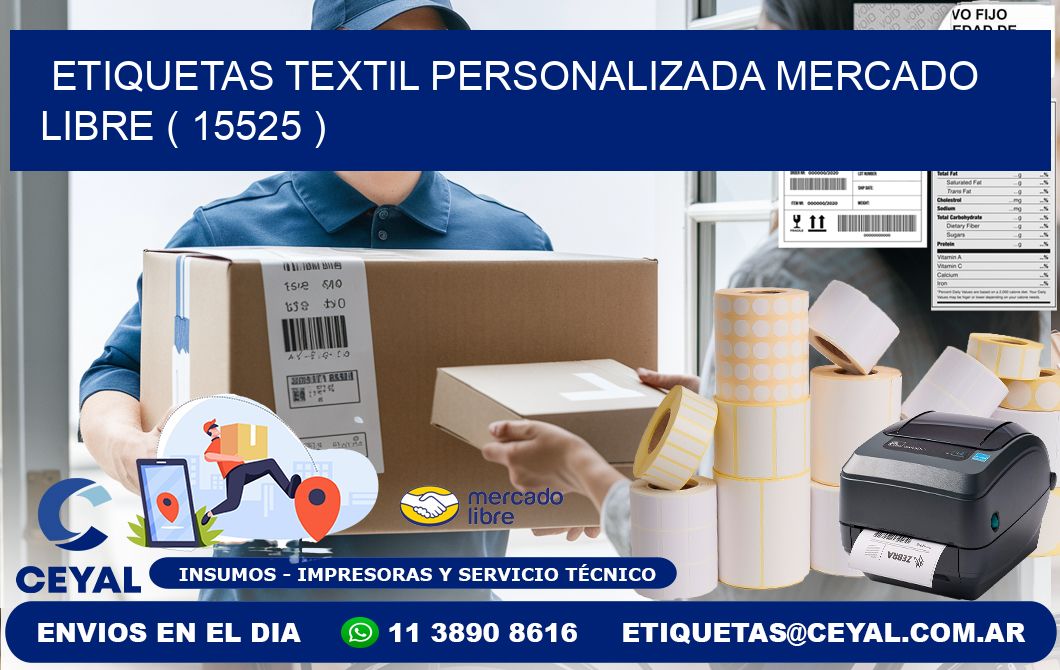 ETIQUETAS TEXTIL PERSONALIZADA MERCADO LIBRE ( 15525 )