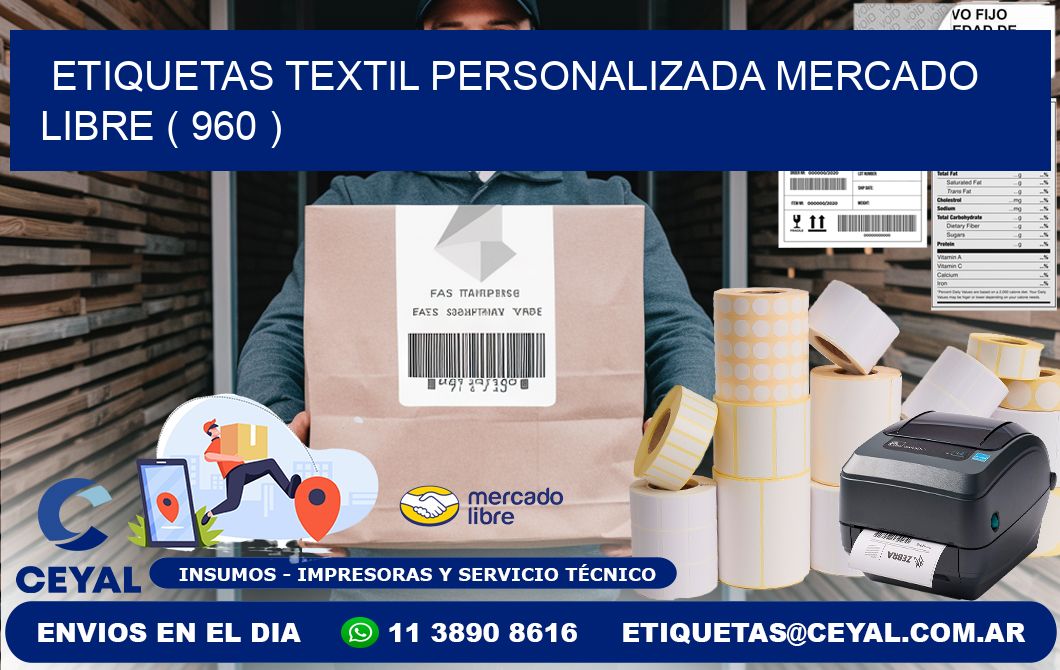 ETIQUETAS TEXTIL PERSONALIZADA MERCADO LIBRE ( 960 )