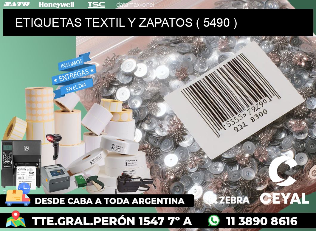 ETIQUETAS TEXTIL Y ZAPATOS ( 5490 )