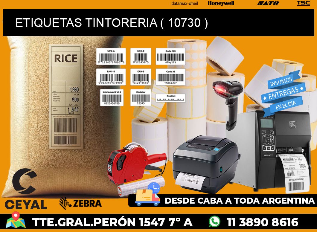 ETIQUETAS TINTORERIA ( 10730 )