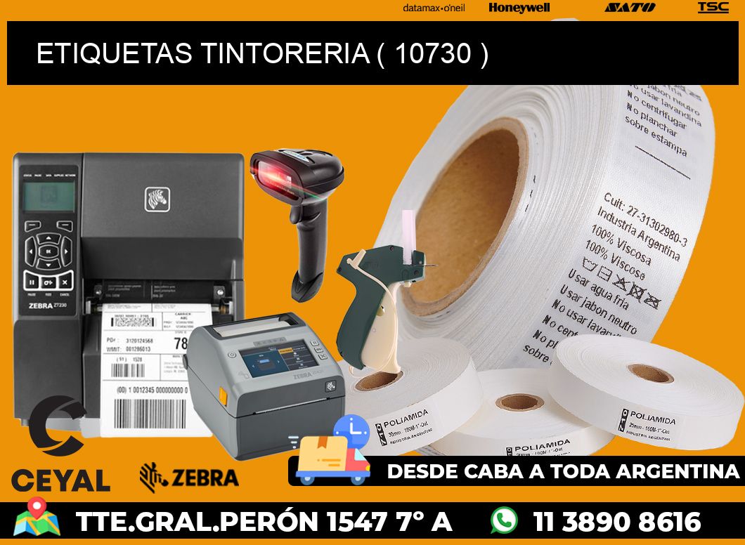 ETIQUETAS TINTORERIA ( 10730 )