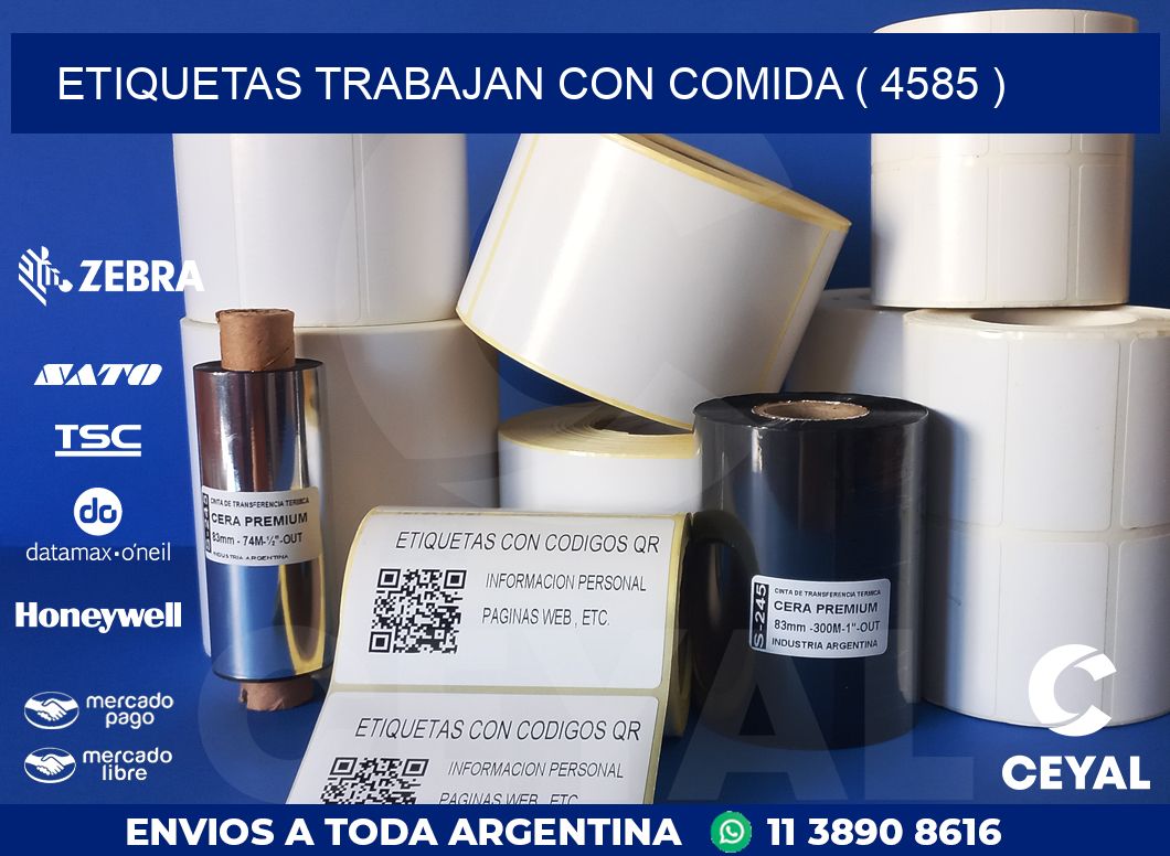 ETIQUETAS TRABAJAN CON COMIDA ( 4585 )