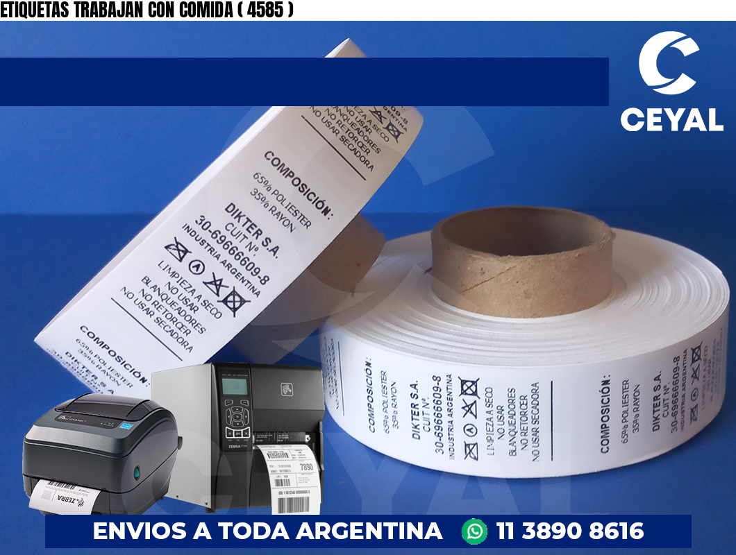 ETIQUETAS TRABAJAN CON COMIDA ( 4585 )