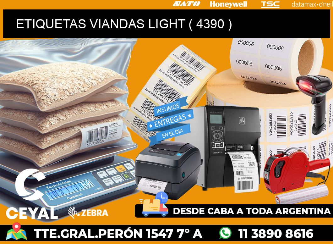 ETIQUETAS VIANDAS LIGHT ( 4390 )