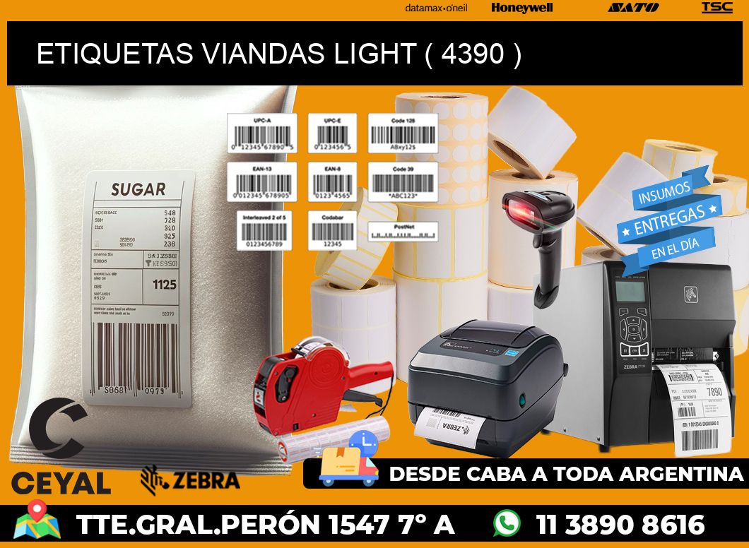 ETIQUETAS VIANDAS LIGHT ( 4390 )