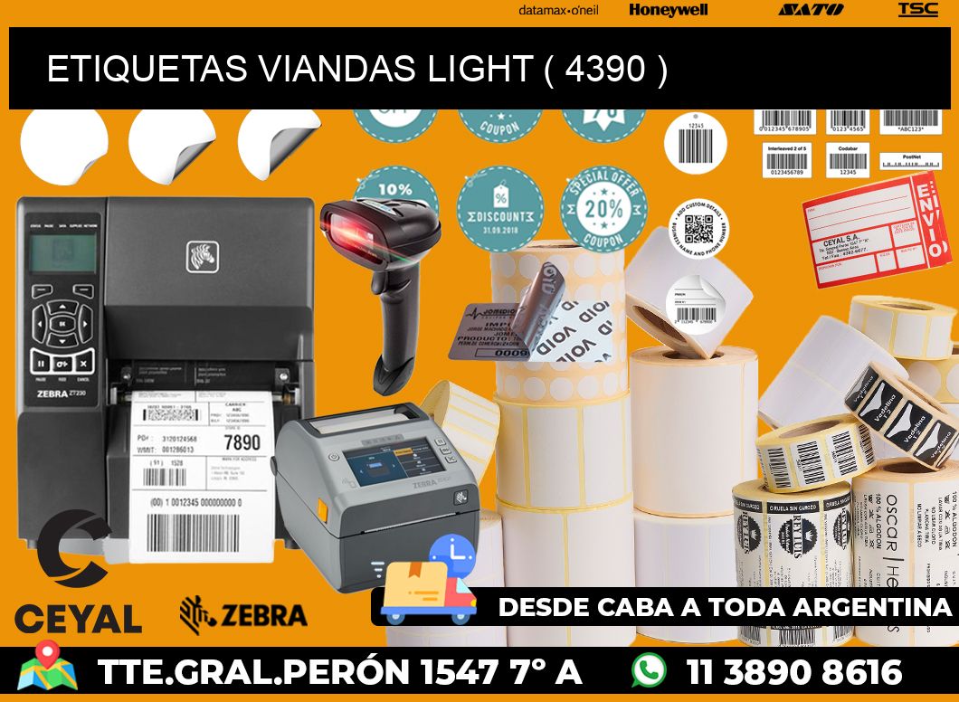 ETIQUETAS VIANDAS LIGHT ( 4390 )