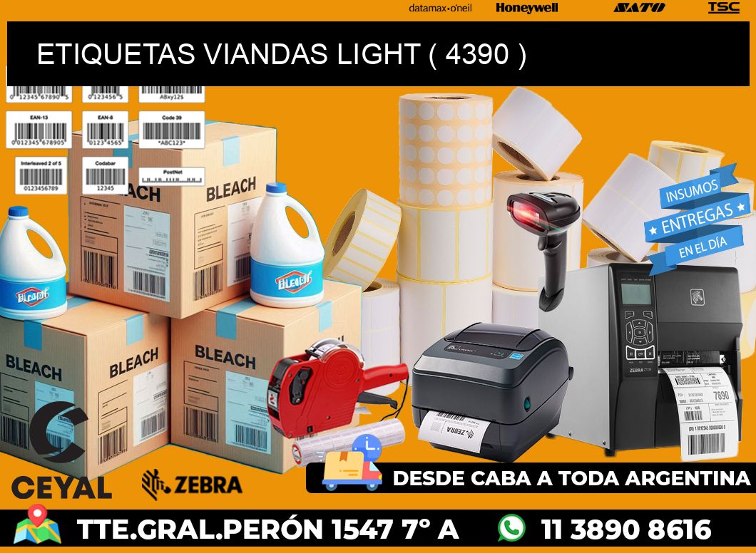 ETIQUETAS VIANDAS LIGHT ( 4390 )