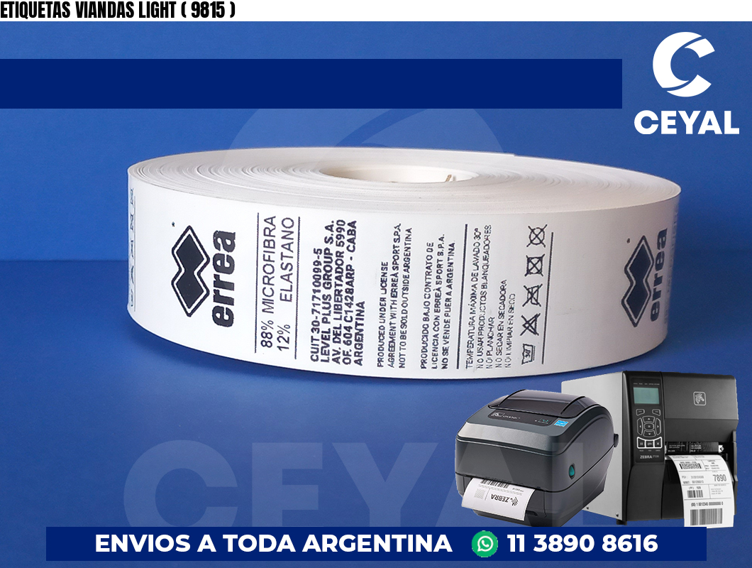 ETIQUETAS VIANDAS LIGHT ( 9815 )