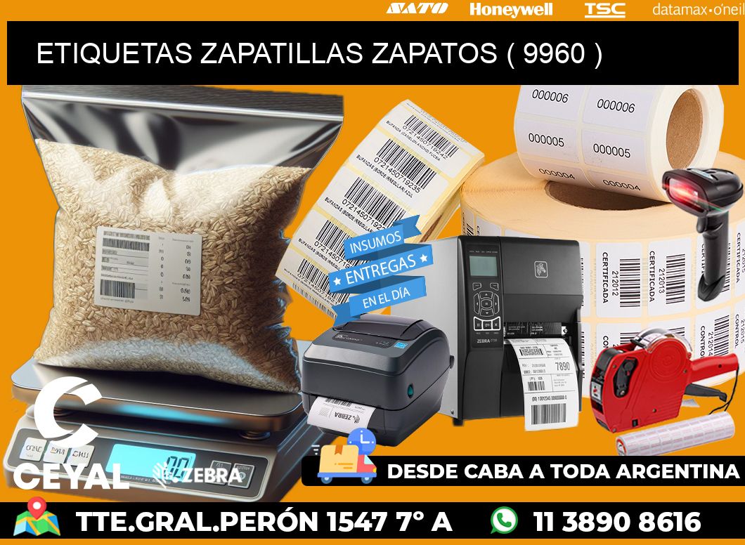 ETIQUETAS ZAPATILLAS ZAPATOS ( 9960 )