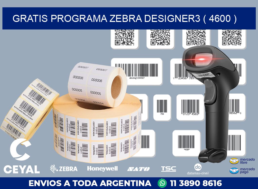 GRATIS PROGRAMA ZEBRA DESIGNER3 ( 4600 )