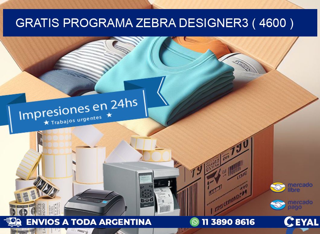 GRATIS PROGRAMA ZEBRA DESIGNER3 ( 4600 )
