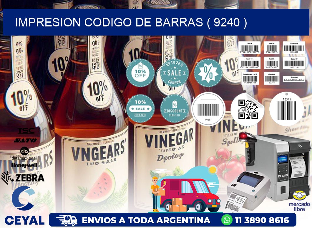 IMPRESION CODIGO DE BARRAS ( 9240 )