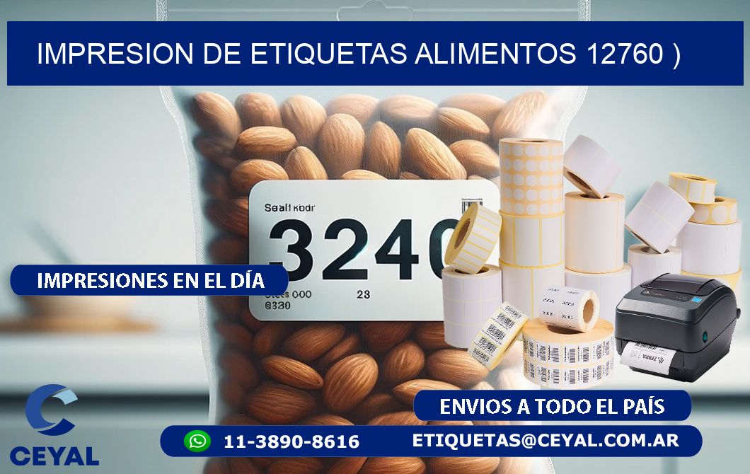 IMPRESION DE ETIQUETAS ALIMENTOS 12760 )
