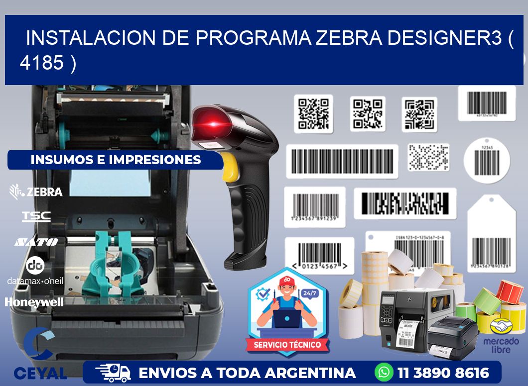 INSTALACION DE PROGRAMA ZEBRA DESIGNER3 ( 4185 )