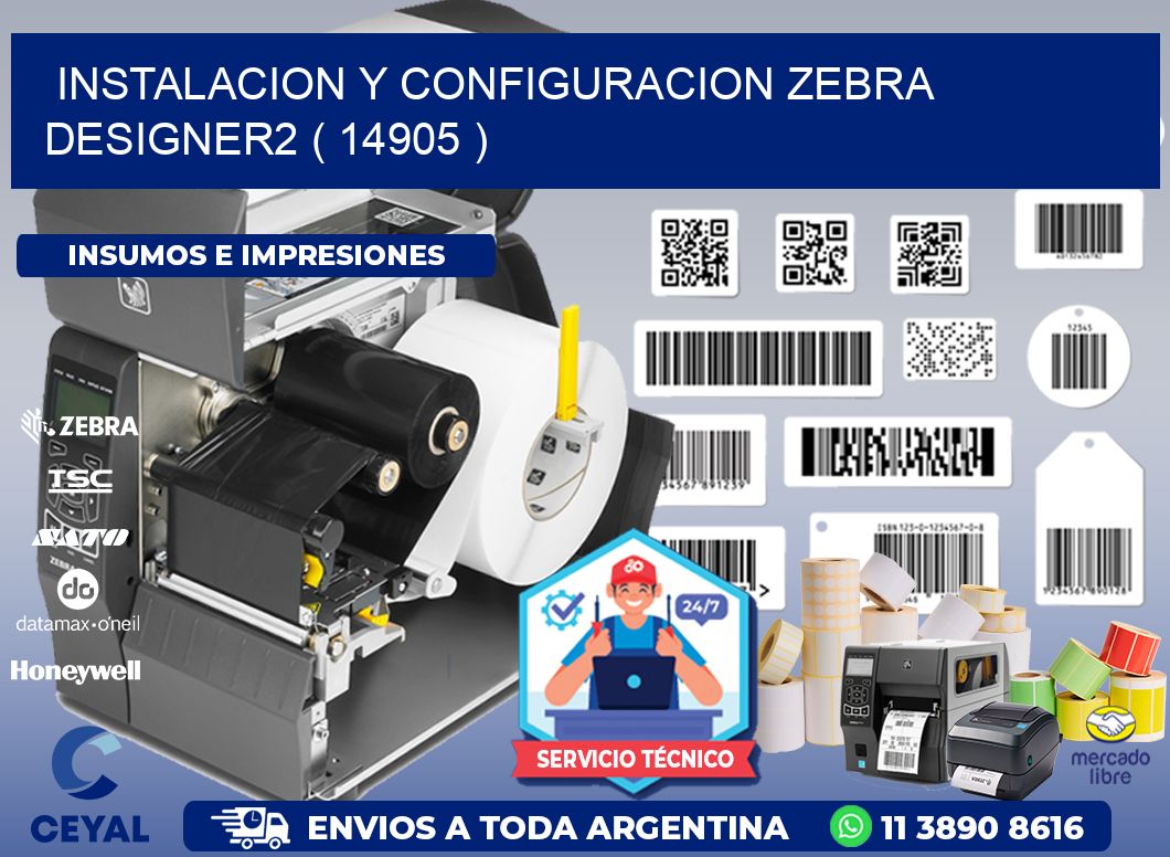 INSTALACION Y CONFIGURACION ZEBRA DESIGNER2 ( 14905 )