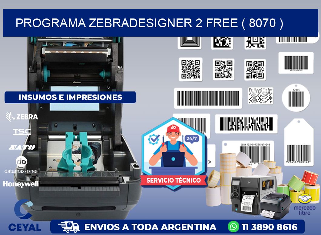 PROGRAMA ZEBRADESIGNER 2 FREE ( 8070 )