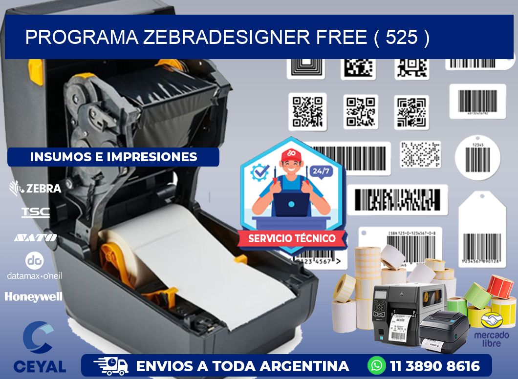 PROGRAMA ZEBRADESIGNER FREE ( 525 )