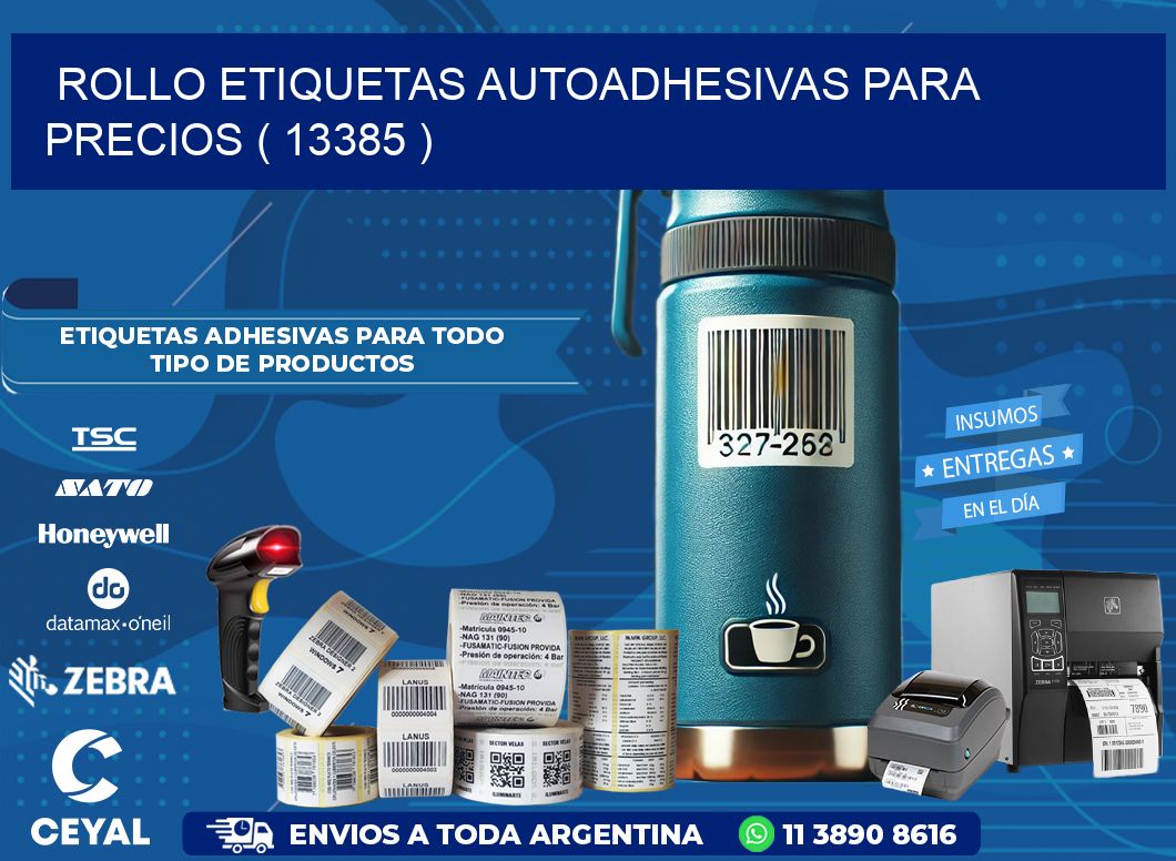 ROLLO ETIQUETAS AUTOADHESIVAS PARA PRECIOS ( 13385 )