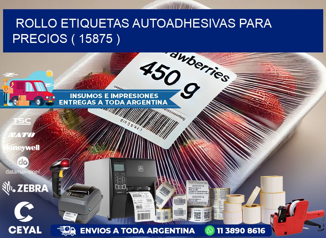 ROLLO ETIQUETAS AUTOADHESIVAS PARA PRECIOS ( 15875 )