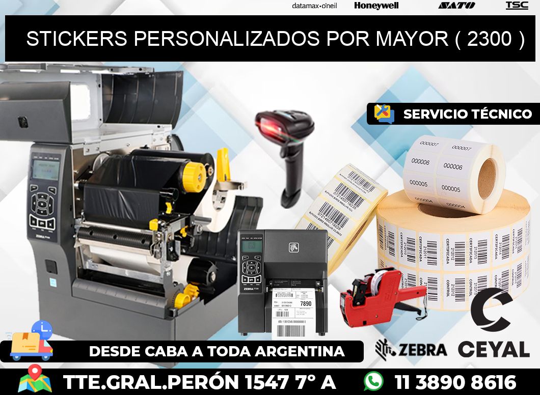 STICKERS PERSONALIZADOS POR MAYOR ( 2300 )