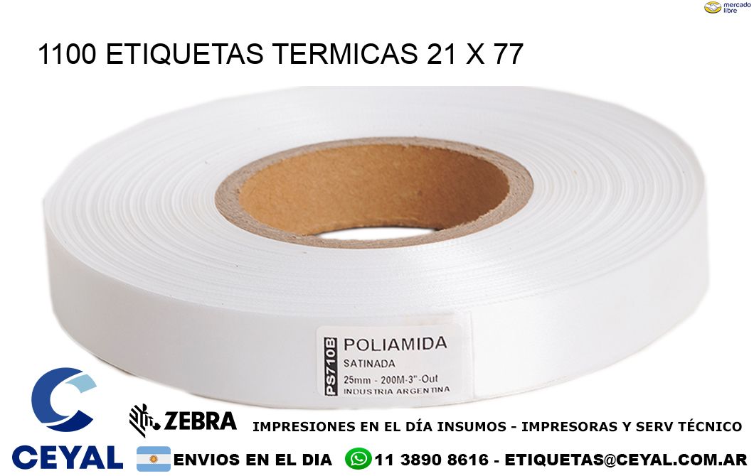 1100 ETIQUETAS TERMICAS 21 x 77