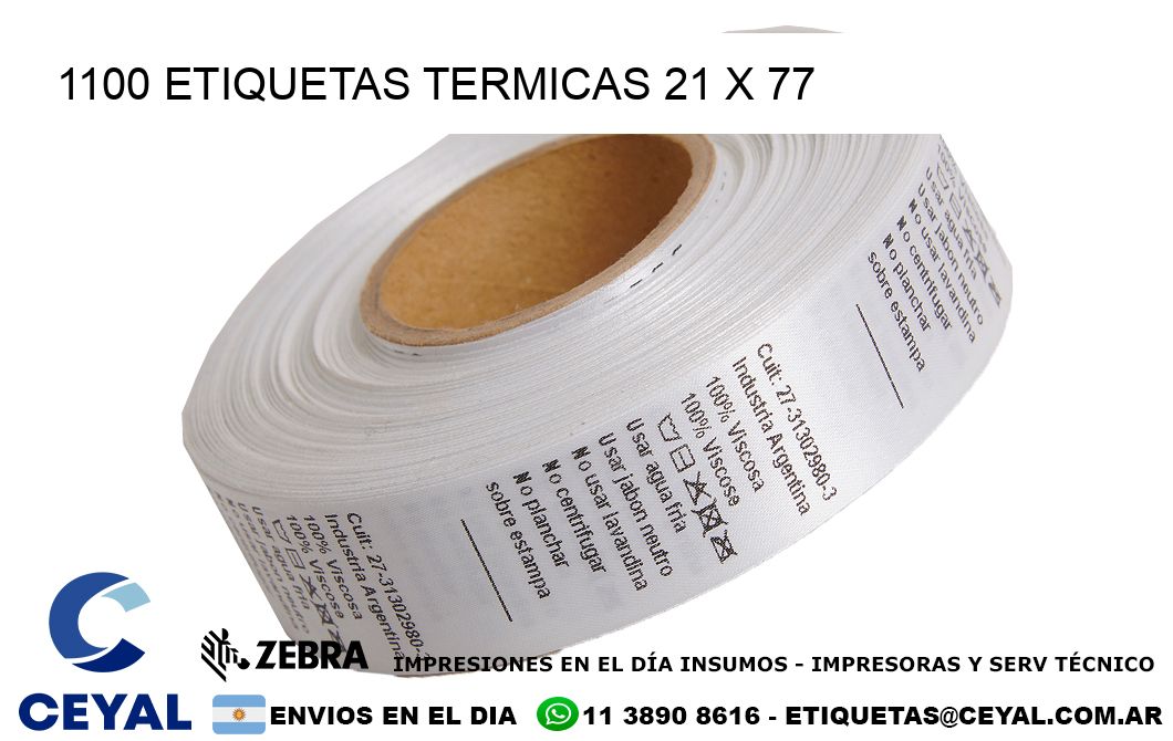 1100 ETIQUETAS TERMICAS 21 x 77